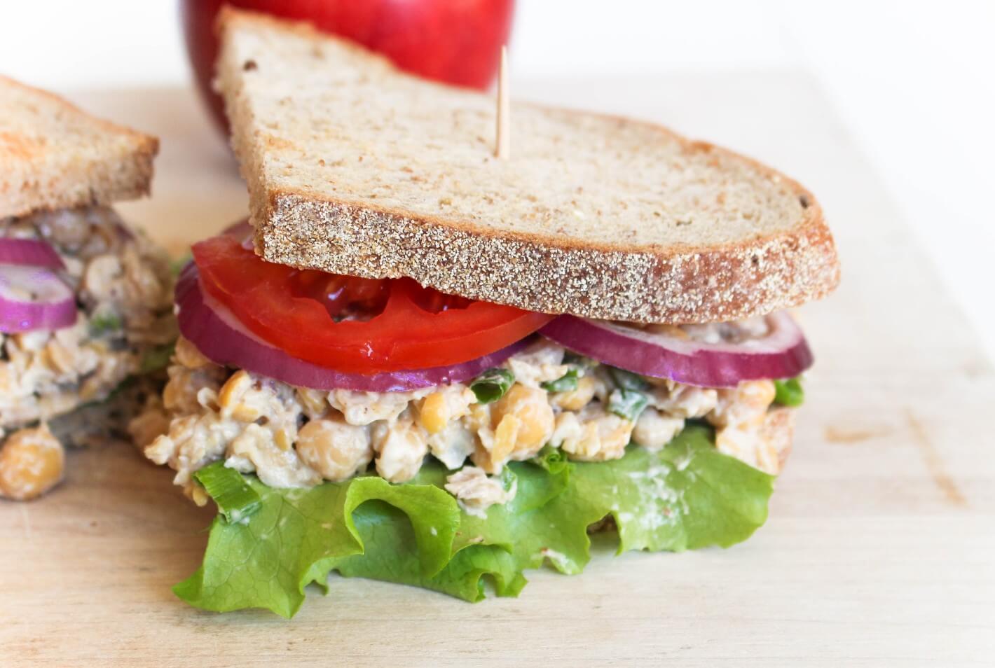 Smashed Chickpea And Green Goodness Sandwich Otterfresh By Red Otter Farms